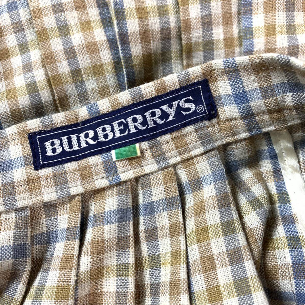 Burberry юбка в складку длинная юбка проверка flair linenYA5430