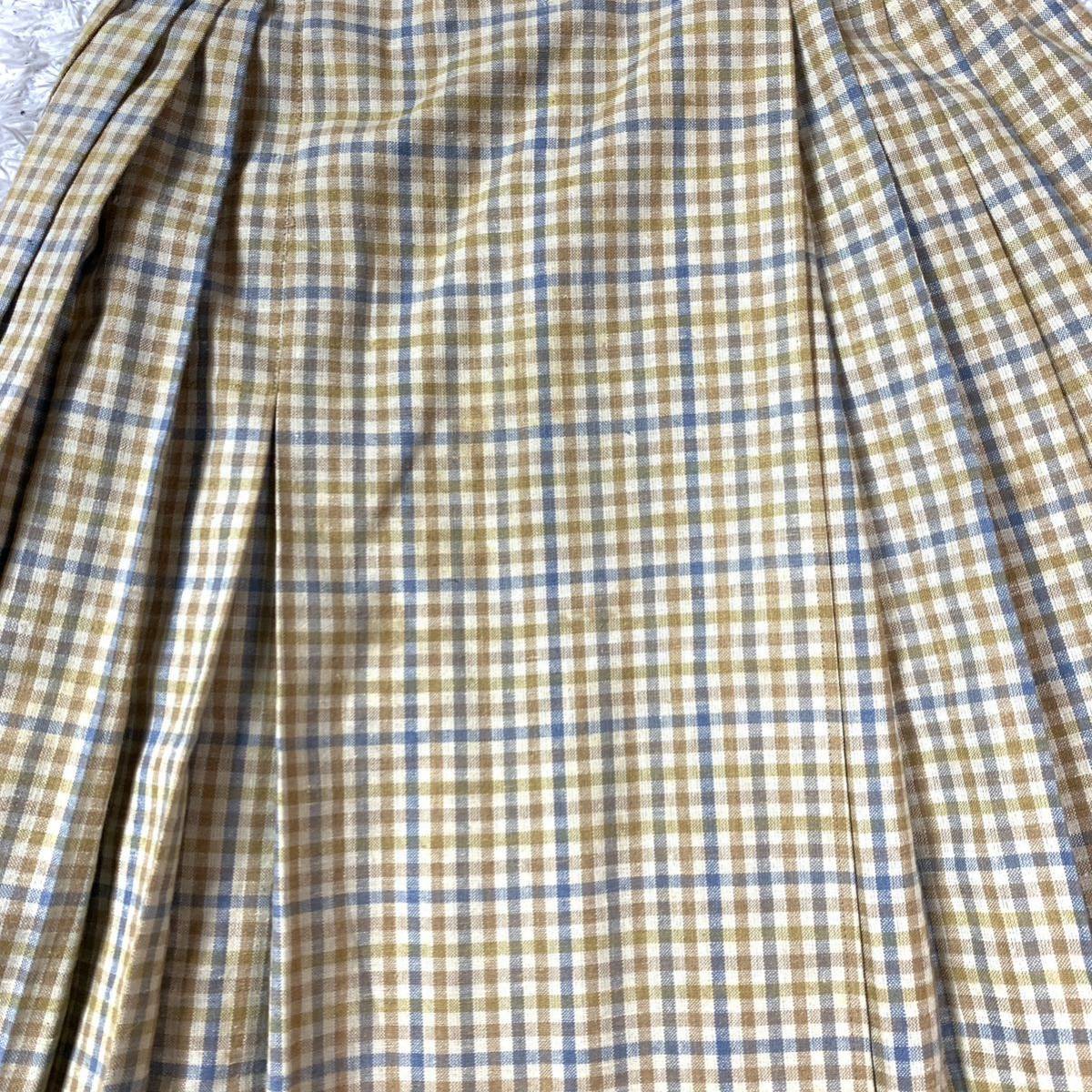  Burberry юбка в складку длинная юбка проверка flair linenYA5430