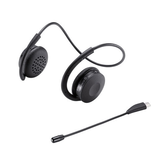 サンワサプライ Bluetoothヘッドセット(両耳・外付けマイク付き) MM-BTSH63BK_画像2