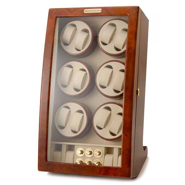  Royal is uzenROYAL HAUSEN 1 2 ps to coil Winder 4ps.@ storage wristwatch storage case GC03-L88 Brown 