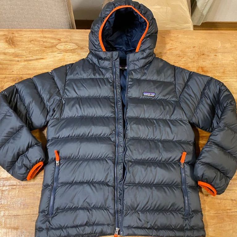 ★Patagonia★難あり キッズ・ハイロフト・ダウン・セーター・フーディXLサイズ パタゴニア_画像1