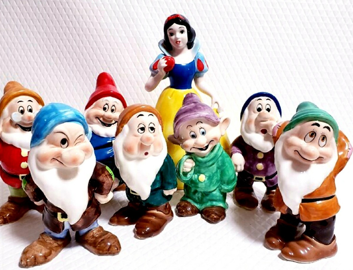 激レアディズニー 白雪姫と七人の小人 ビッグフィギュア レア アンティーク 東京 陶器 置物 レトロ Disney入手困難