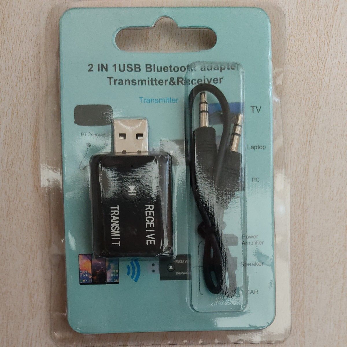 Bluetooth 5.0 オーディオ トランスミッター レシーバー 2in1 2way ワイヤレス送受信機　カーオディオ_画像9