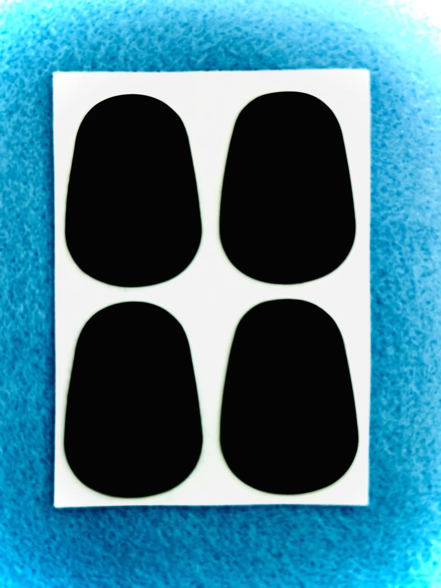 マウスピースクッション Mサイズ ラバー黒 0.3mm 4枚入り_画像2