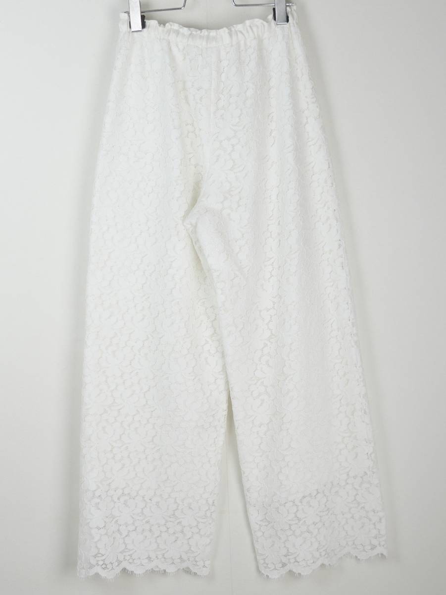 BLAMINK ブラミンク 23SS レース ドロスト パンツ36 ホワイト BLAMINK ブラミンク 23SS レース ドロスト パンツ36 ホワイト
