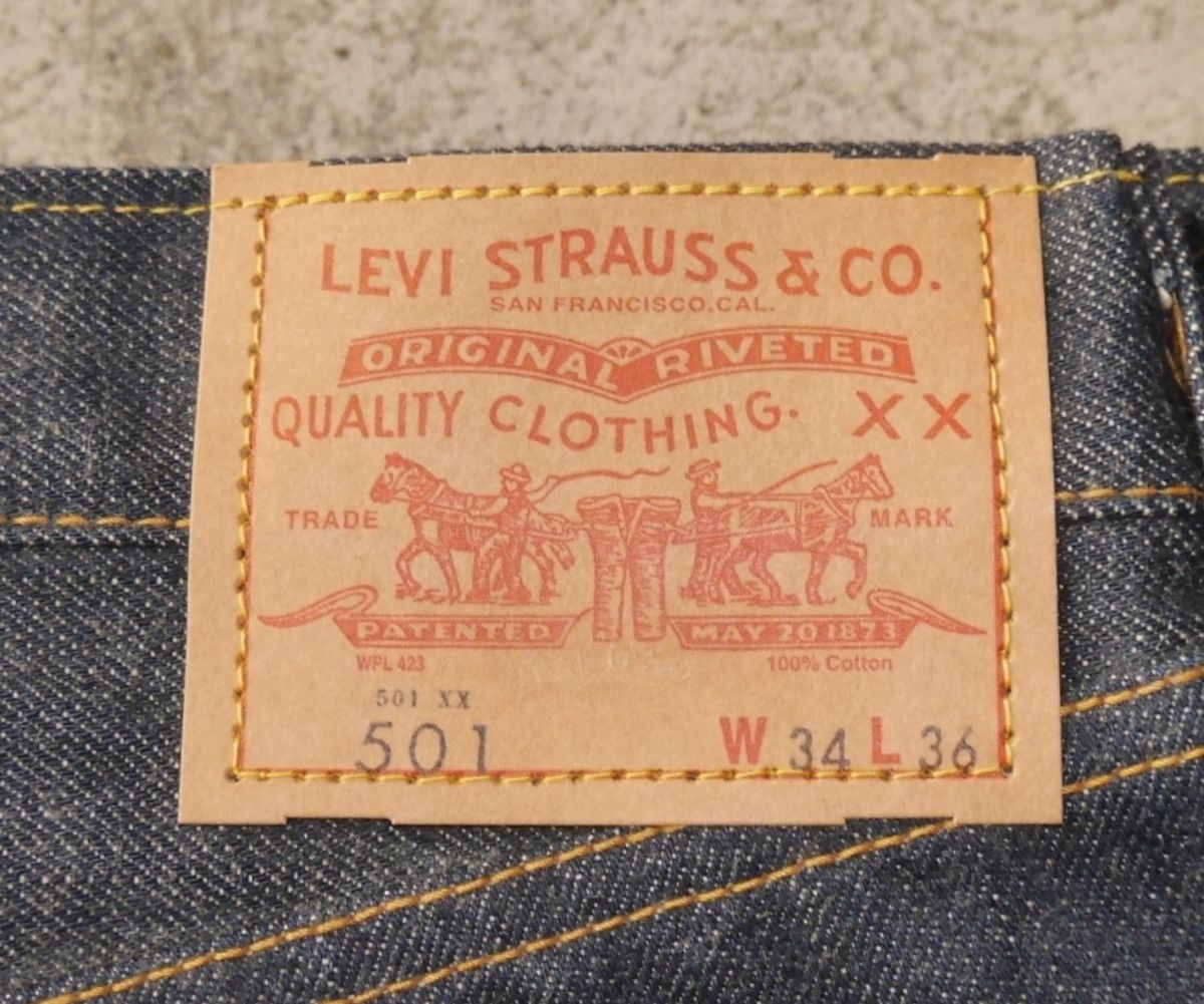 LEVI'S(リーバイス)の501xx-501ダブルネーム 1966年モデル 復刻版未使用 デッドストック W34×L36