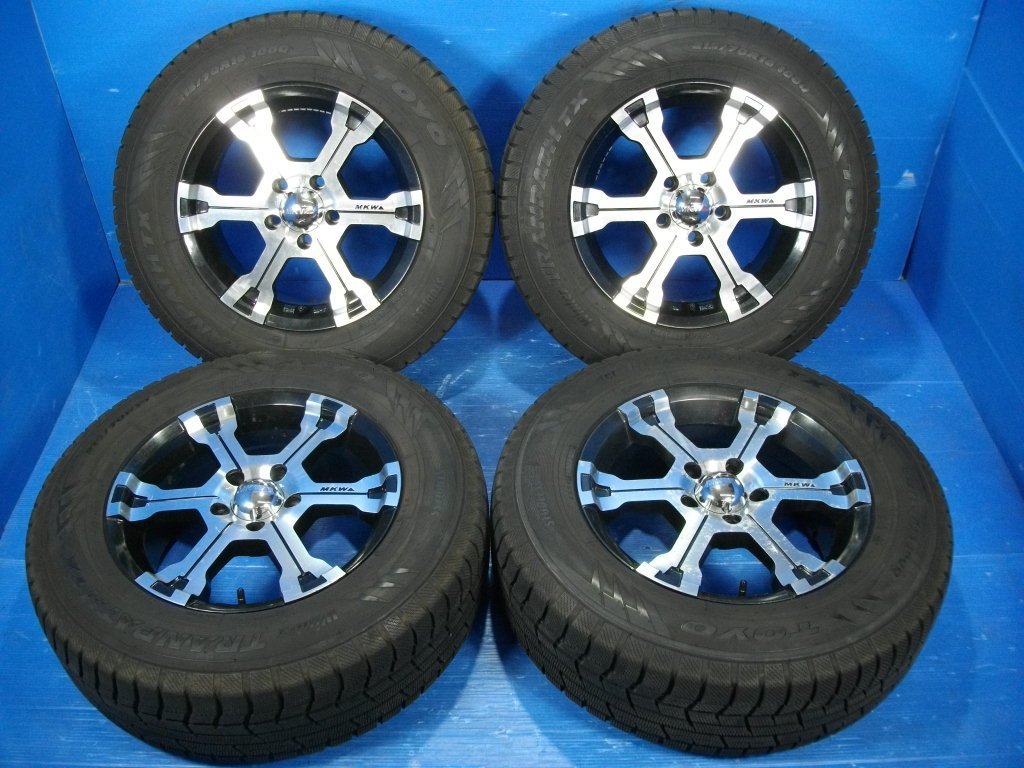 【H】MKW MK-36 16インチ 7.0J +35 5H PCD114.3 TOYO Winter Tranpath TX 215/70R16 2020年製 中古 スタッドレス デリカD5 エクストレイル_画像1