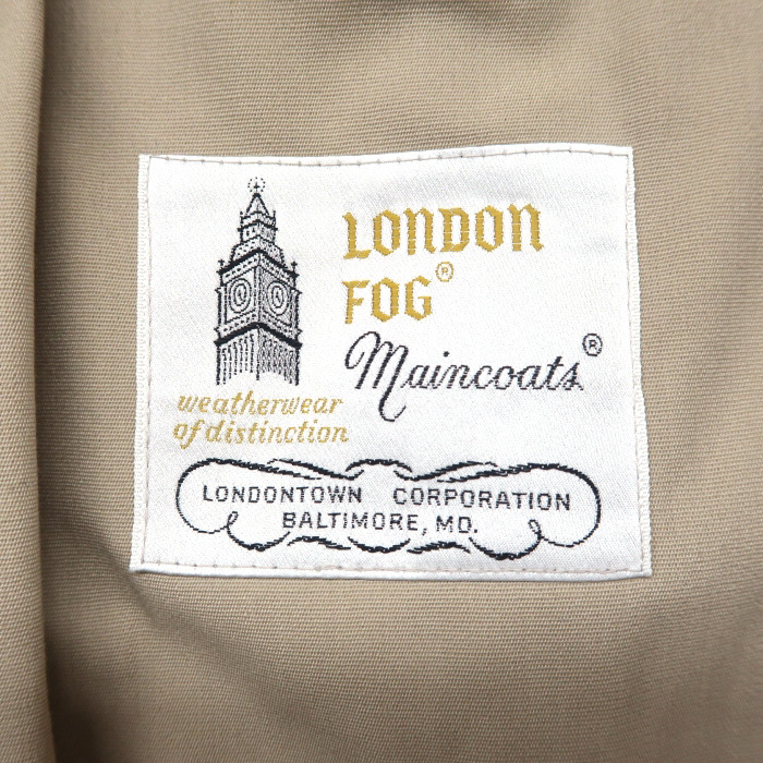 古着 ロンドンフォグ LONDON FOG トレンチコート ベージュ サイズ表記：40R　gd39893_画像10