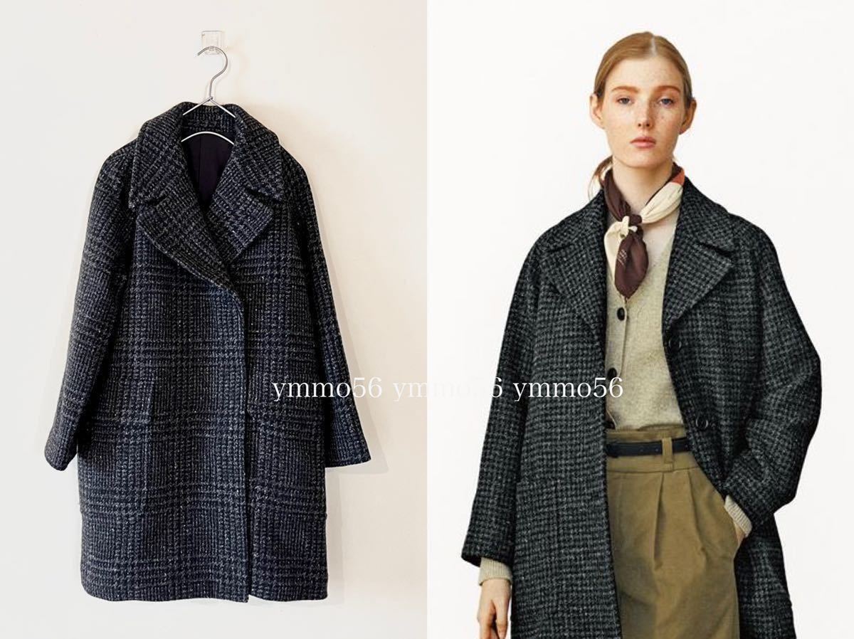 極美品 2019AW MARGARET HOWELL マーガレットハウエル ラージプリンスチェック オーバーコート チェスターコート 93,500円 カタログ掲載