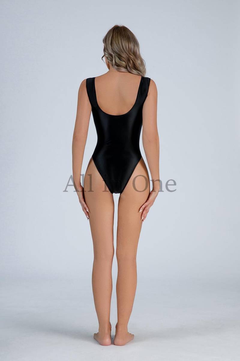 87-114-13 блеск блеск костюм Leotard полный задний [ черный,M размер ] маскарадный костюм костюмированная игра . ультра sexy высокий ноги race queen.3