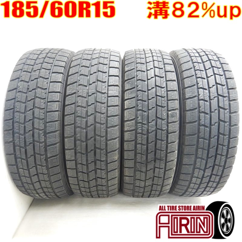 中古タイヤ 185/60r15 スタッドレスタイヤ GOODYEAR ICE NAVI7 4本セット シエンタ ベルタ ヴィッツ グレイス 中古 15インチ_画像1