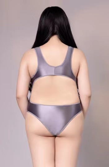 [6321]2XL-3XL самый новый продукт серый женщина король глянец супер sexy костюмированная игра большой размер плюс размер Ran Jerry ..... открытый черный chi