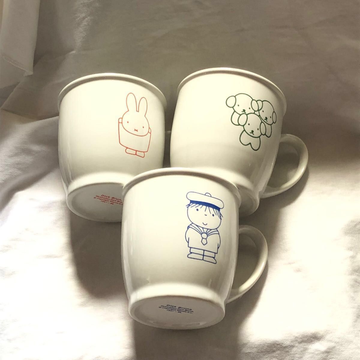 【マグカップ3個セット】Dick Bruna ミッフィ　ディックブルーナうさこちゃん Miffy Sailor Puppy 