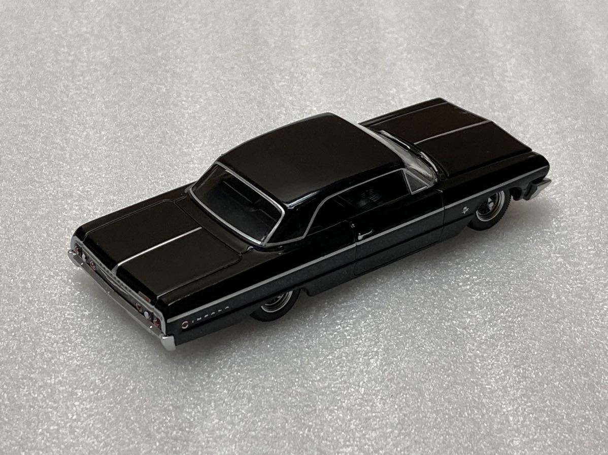 即決 グリーンライト Greenlight 1/64 シボレー インパラ 1964 CHEVROLET IMPALA ブラック ローライダー 中古品 希少 絶版_画像2