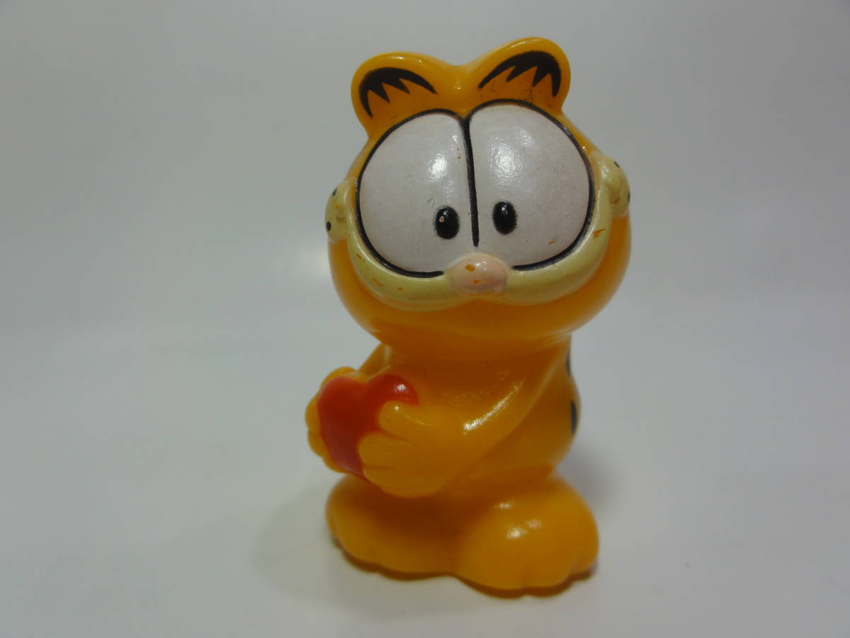  палец кукла Garfield retro античный Showa в это время было использовано ta Be кошка кошка кошка early no-ti-