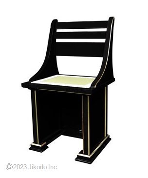 【受注生産品販売】黒塗り 新型登高座用 椅子式礼盤(幅48cm高86cm奥40㎝)安心の自社工場にて制作 木製高級寺院仏具通販(商品番号10216k)
