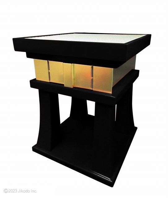 受注生産品販売】黒塗り 木柾台 倍置き台付き(幅26cm高 受注生産品販売】黒塗り 木柾台 倍置き台付き(幅26cm高