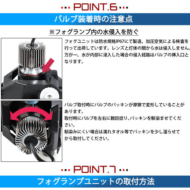 トヨタ ランドクルーザー プラド (150系 後期) 対応 LED SCOPE EYE L4700 ガラスレンズ フォグランプキット 4700lm 白 6500K H16 36-E-1_画像9