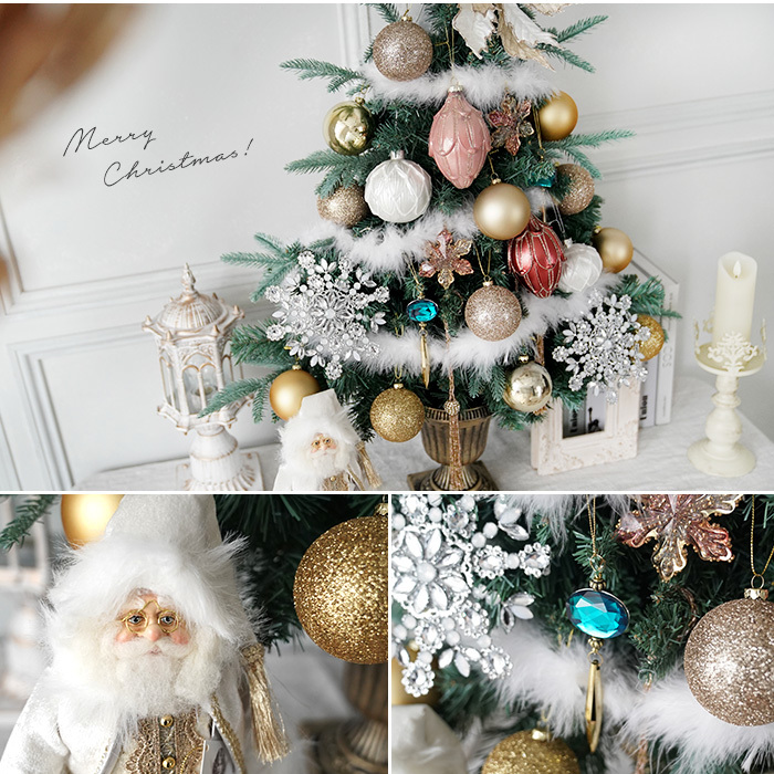  Christmas tree desk 90cm pot tree ornament Santa Claus attaching illumination set raffine stylish Northern Europe smaller 