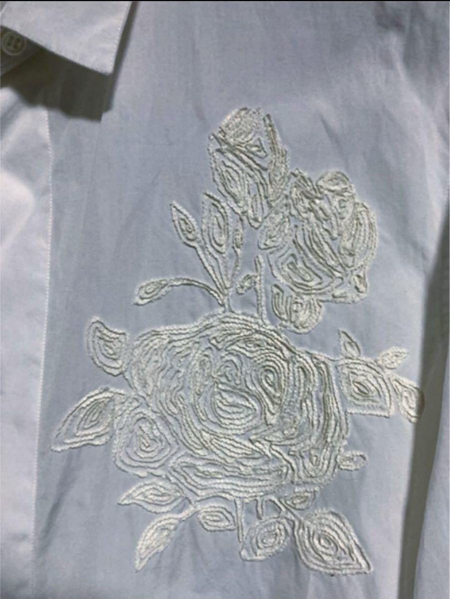 Dior homme ディオール18aw フォーマルシャツ 薔薇刺繍 メンズ Dior homme ディオール18aw フォーマルシャツ 薔薇刺繍 メンズ