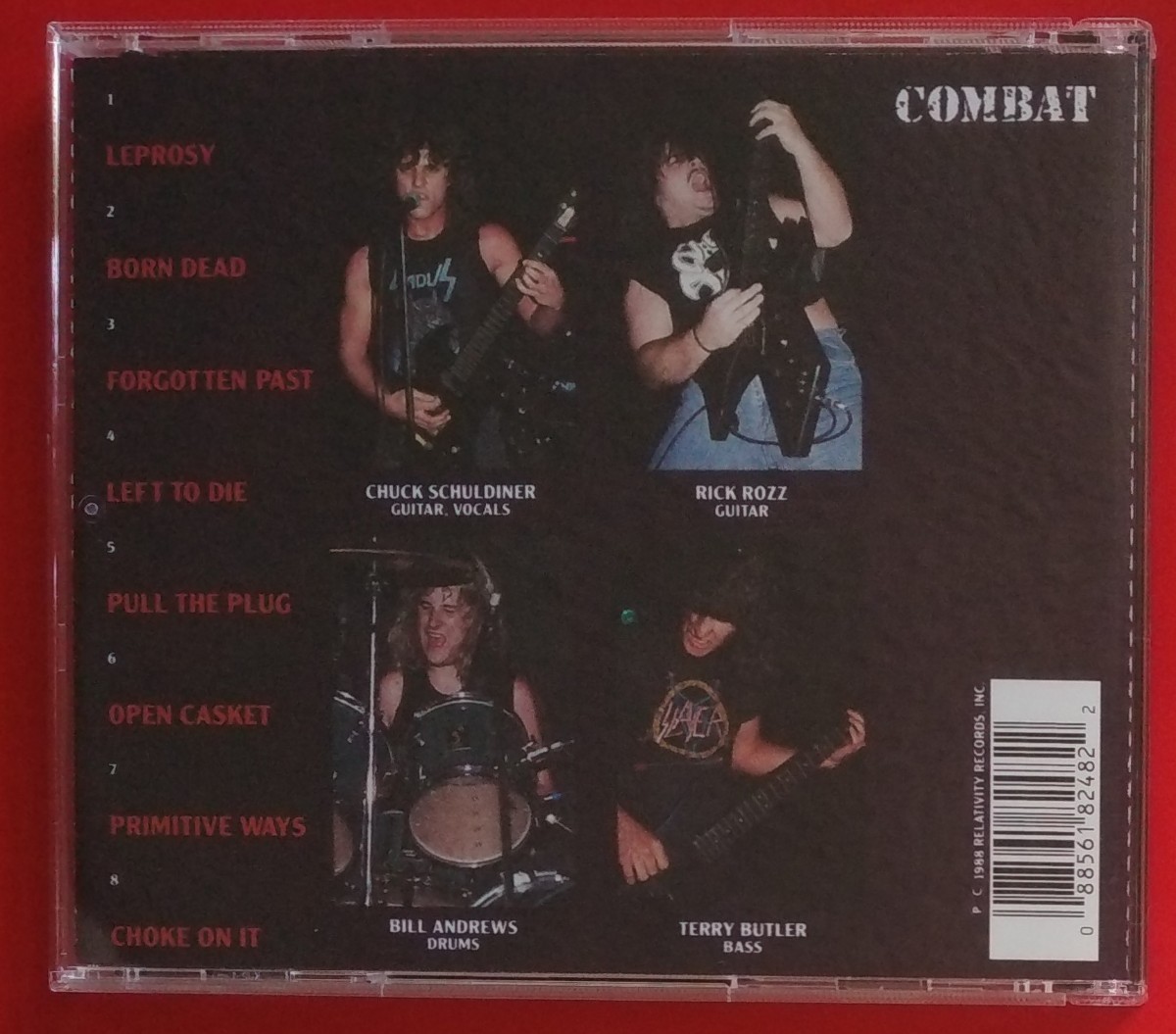 USデス/スラッシュ DEATH-LEPROSY CD COMBAT 初期シルバーロゴ MANTAS SLAUGHTER MASSACRE CONTROL DENIED OBITUARY SIX FEET UNDER レア_画像2