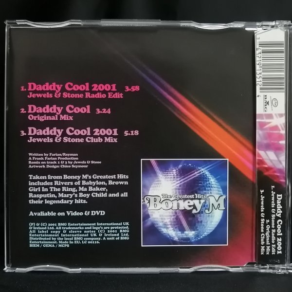 【Disco Classics★あの名曲が「Jewels & Stone」のリミックスで蘇る！】◆Boney M.「Daddy Cool 2001」 ◆輸入盤 BMG / 74321 913 512の画像4