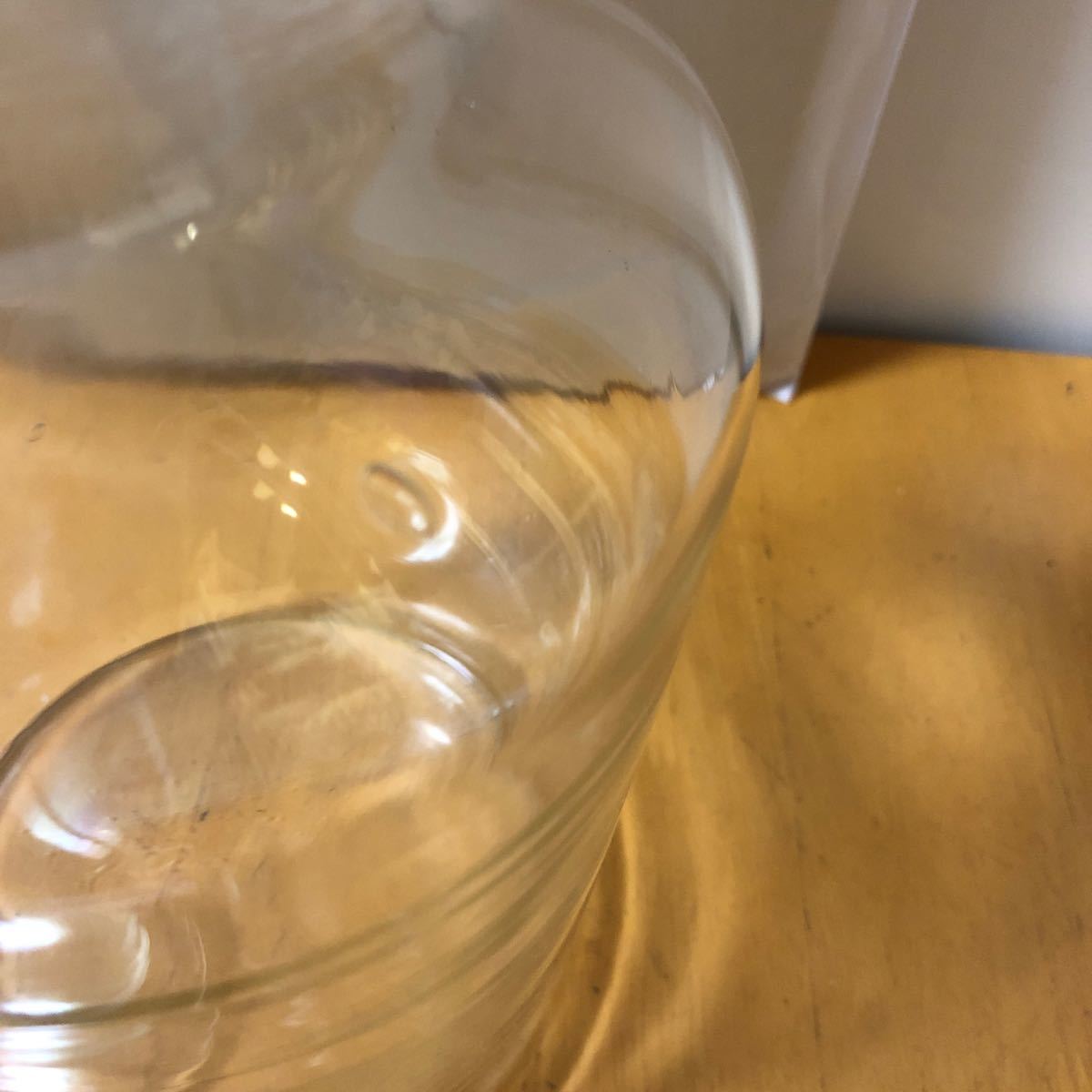 広口ガラス瓶昭和レトロ気泡 入りガラス容器 アンティーク 2Lサイズ写真の品です_画像8