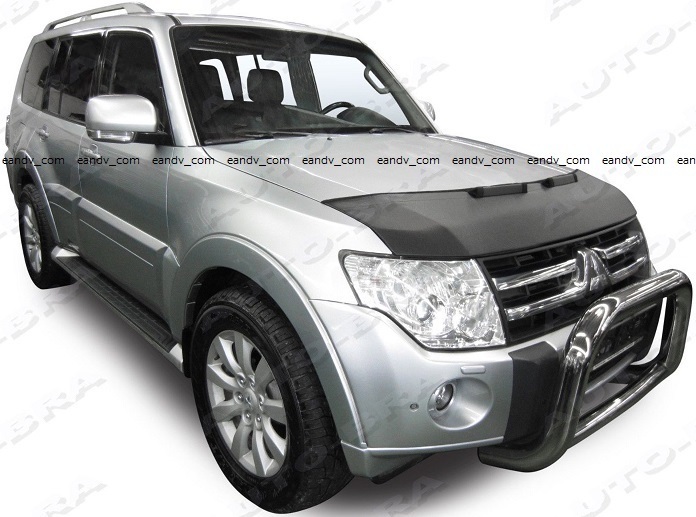  немедленная уплата 06- Mitsubishi Pajero V83W V87W V88W V93W V97W V98W высококлассный нос bla искусственная кожа чёрный черный капот покрытие обвес спойлер 