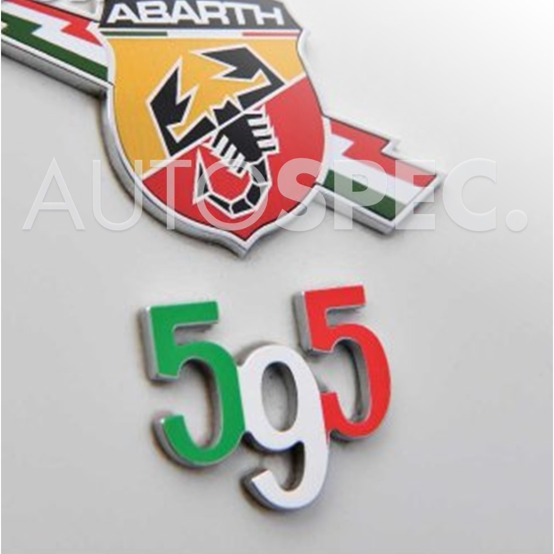 ABARTH　595　エンブレム デカール　レッド　赤　アバルト　core OBJ　ステッカー　カスタム_画像3