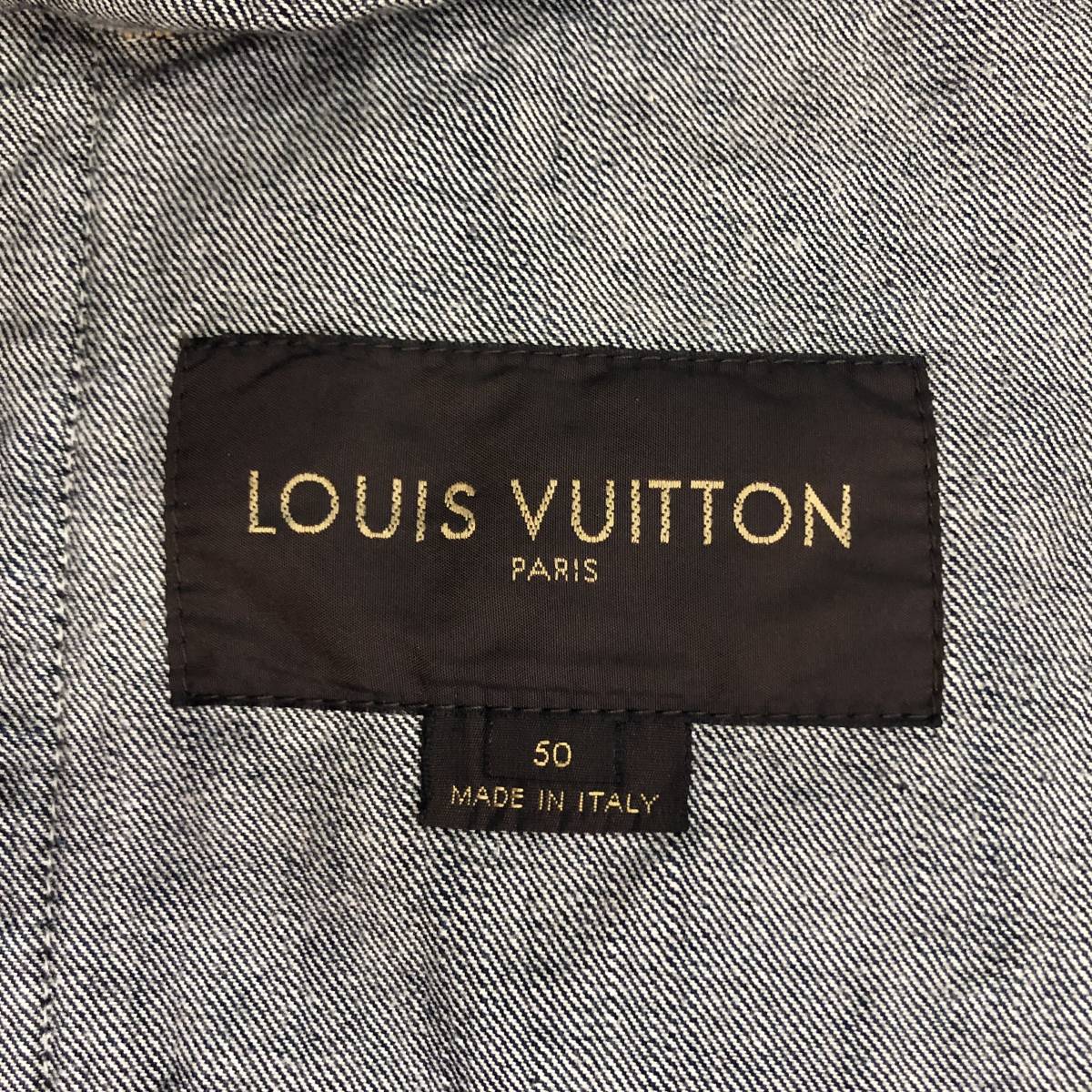 LOUIS VUITTON ルイ・ヴィトン ゴールドボタン デニムジャケット Gジャン ブルゾン / Size 50 / 国内正規品 金ボタン_画像4