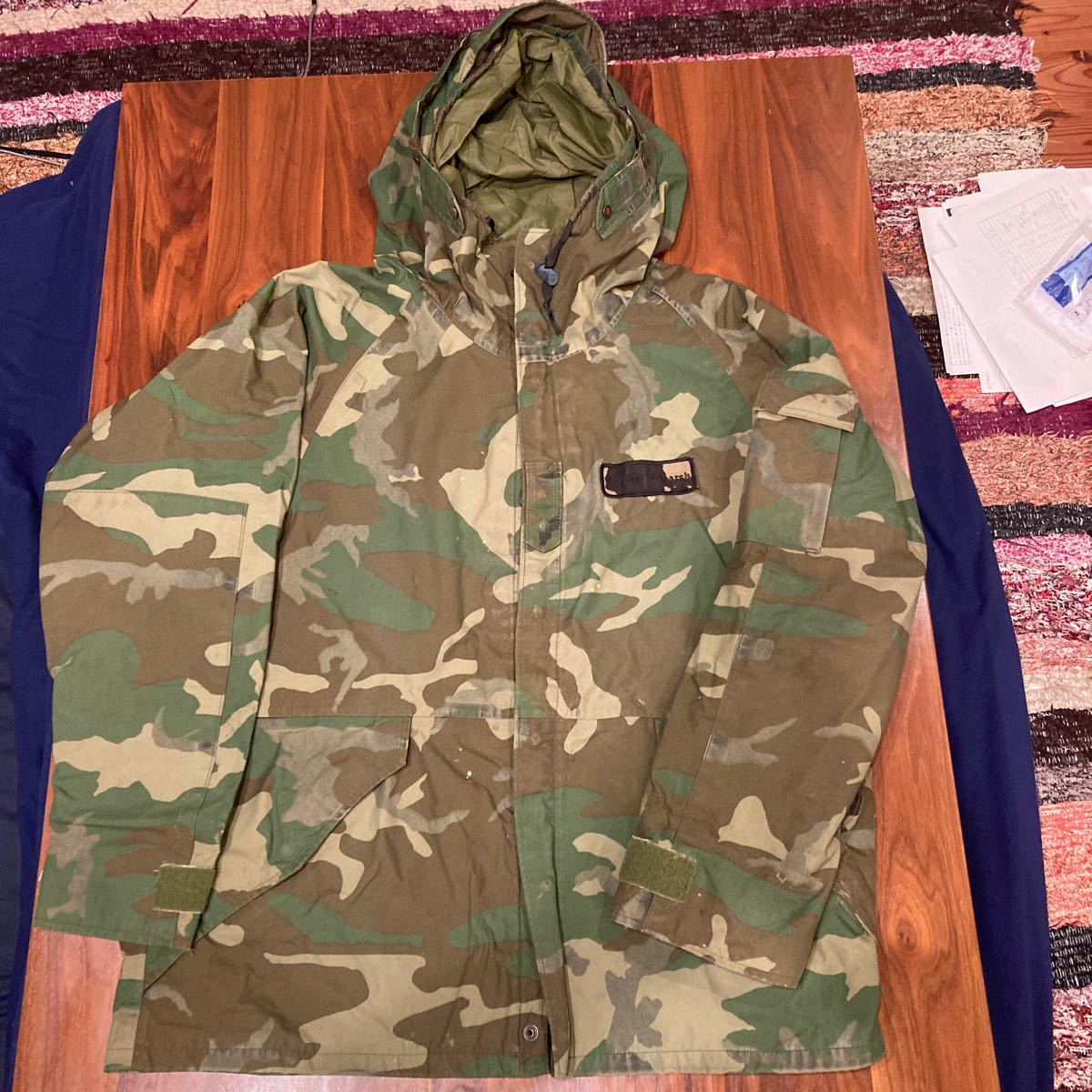 米軍実物 ECWCS ゴアテックス パーカー Size M R ウッドランド カモ ARMY GORE-TEX US ARMY 迷彩 初期型 ミリタリー ジャケット