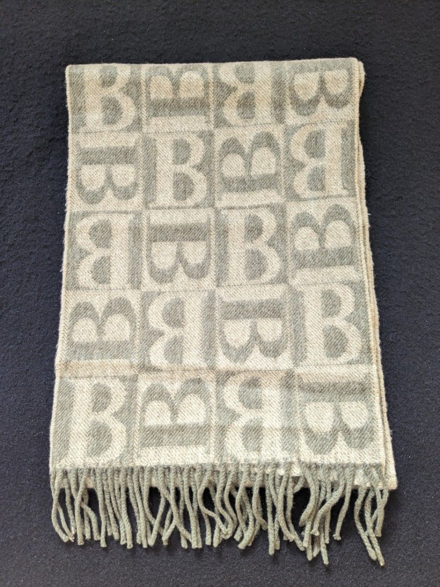バーバリー Bロゴ 総柄 カシミヤ マフラー イギリス製 Burberrys バーバリー Bロゴ 総柄 カシミヤ マフラー イギリス製 Burberrys