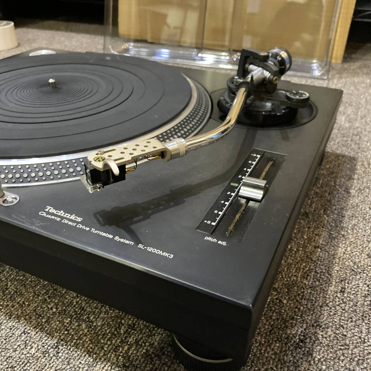 Y231 Technics SL-1200MK3 BK テクニクス ターンテーブル【動作確認済み】_画像4