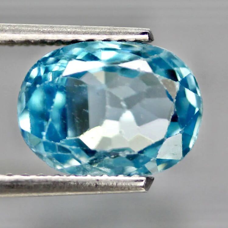 ☆大粒☆ 天然ブルージルコン 3.45 Ct カラット_画像1