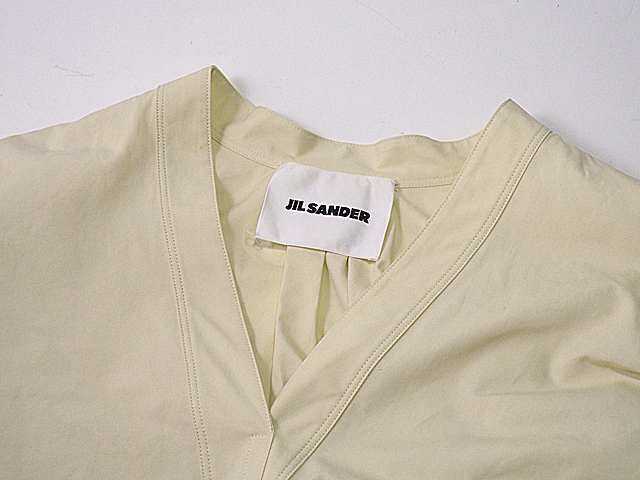 富士屋◆ジルサンダー JIL SANDER Vネック コットン ワンピース ベージュ_画像2