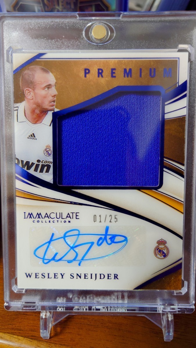 2020. Panini. Immaculate（Soccer）Wesley Sneijder（スナイデル） 25枚限定ファーストナンバー・ジャージ・直筆サインカード_画像1