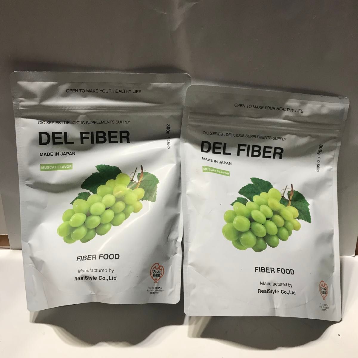DEL FIBER デルファイバー 食物繊維 マスカット味 菌活 サプリ サプリメント 300gx2袋