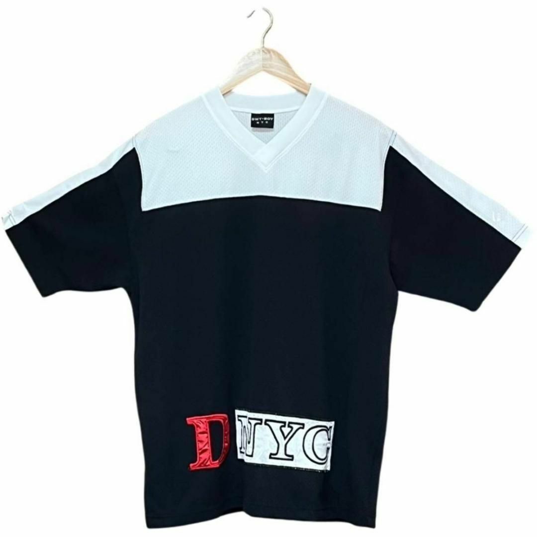 【送料無料】Tシャツ Vネック 白黒 フリーサイズ 男性 ファッション 夏服 収納 成人式_画像4