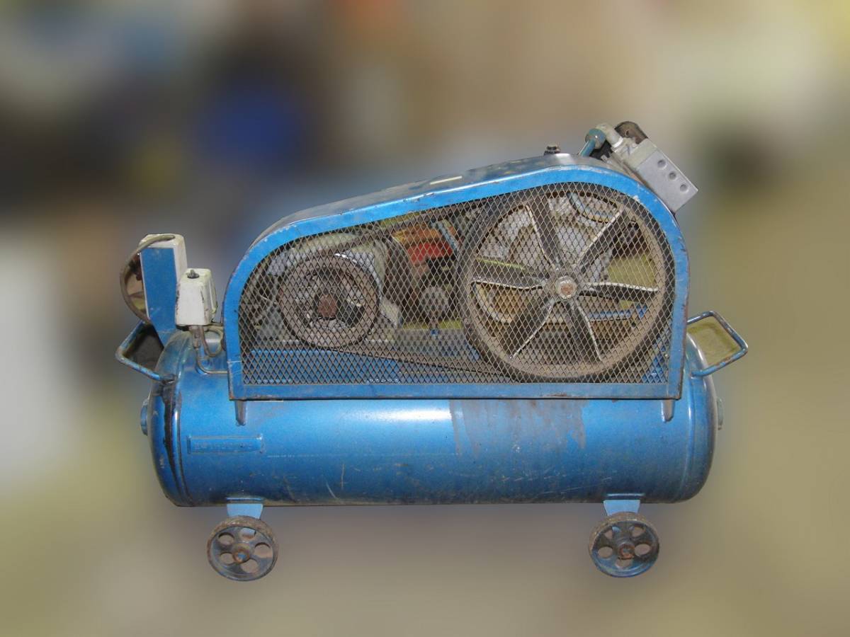 iwata イワタ コンプレッサー SP-22P 2.2kW 三相・200V タンク:80L 中古品 動作確認済 /BL09