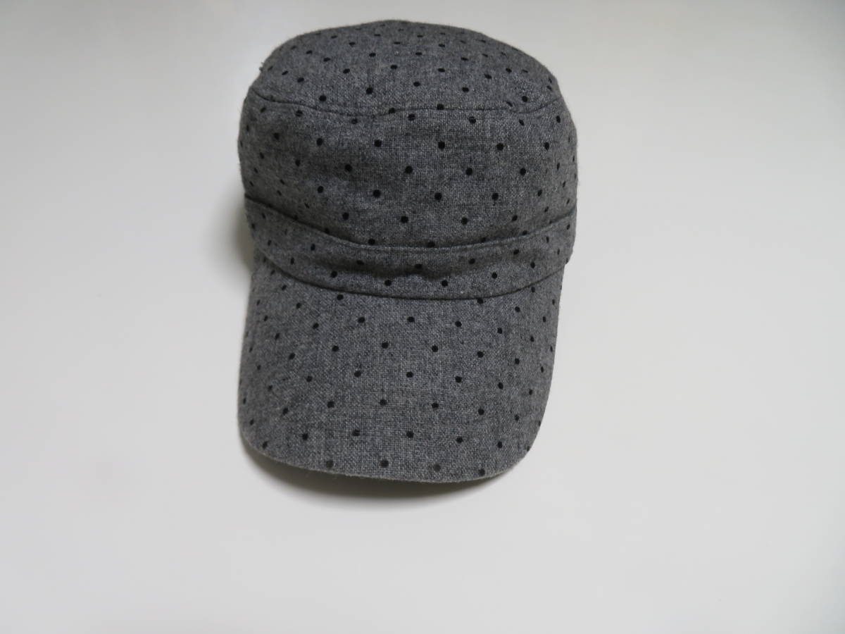 【送料無料】CAPS＆HATS お洒落なドット模様 WOOL50％ FREE SIZE メンズ レディース スポーツキャップ ハット 帽子 1個の画像1