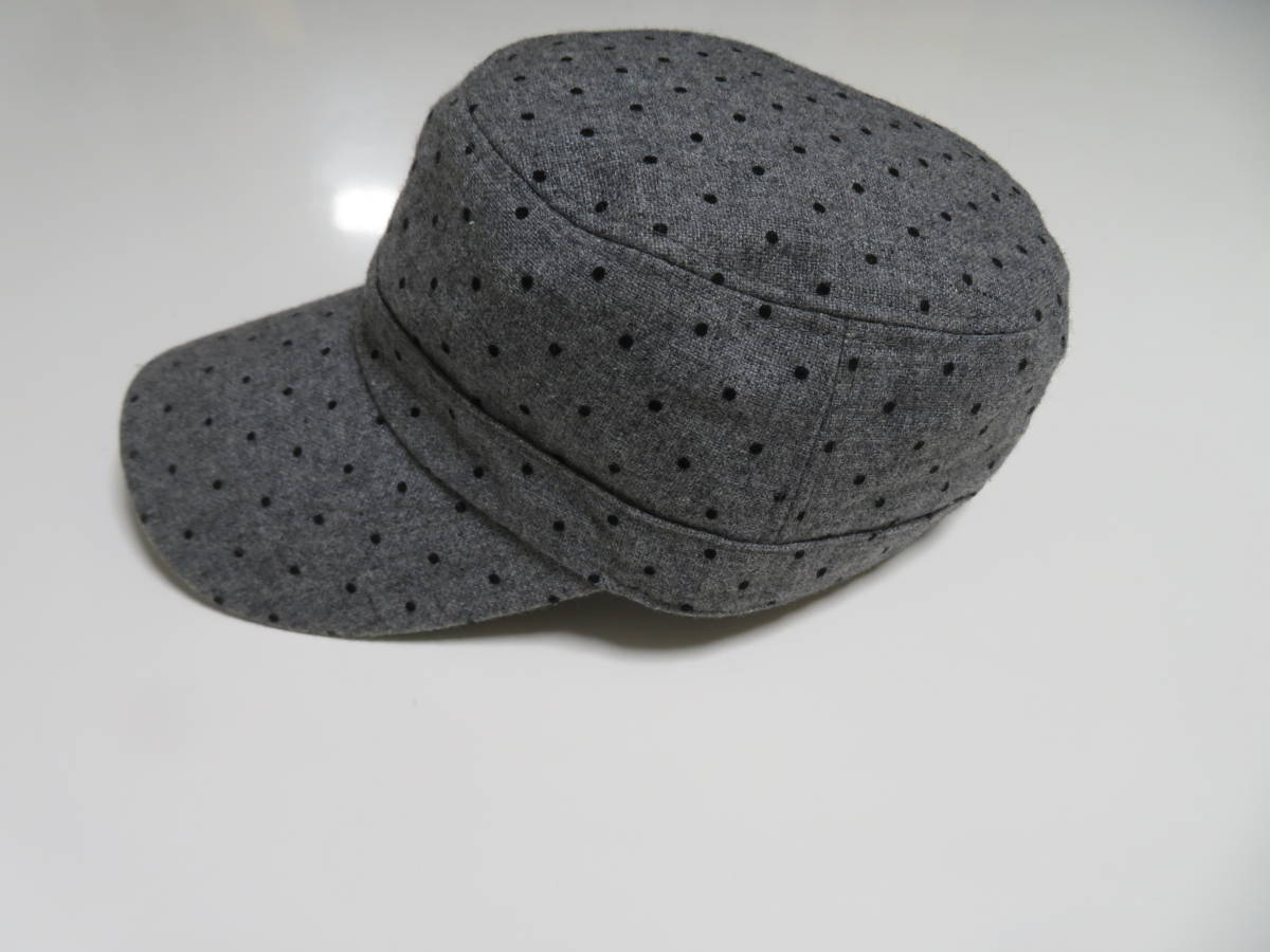 【送料無料】CAPS＆HATS お洒落なドット模様 WOOL50％ FREE SIZE メンズ レディース スポーツキャップ ハット 帽子 1個の画像2