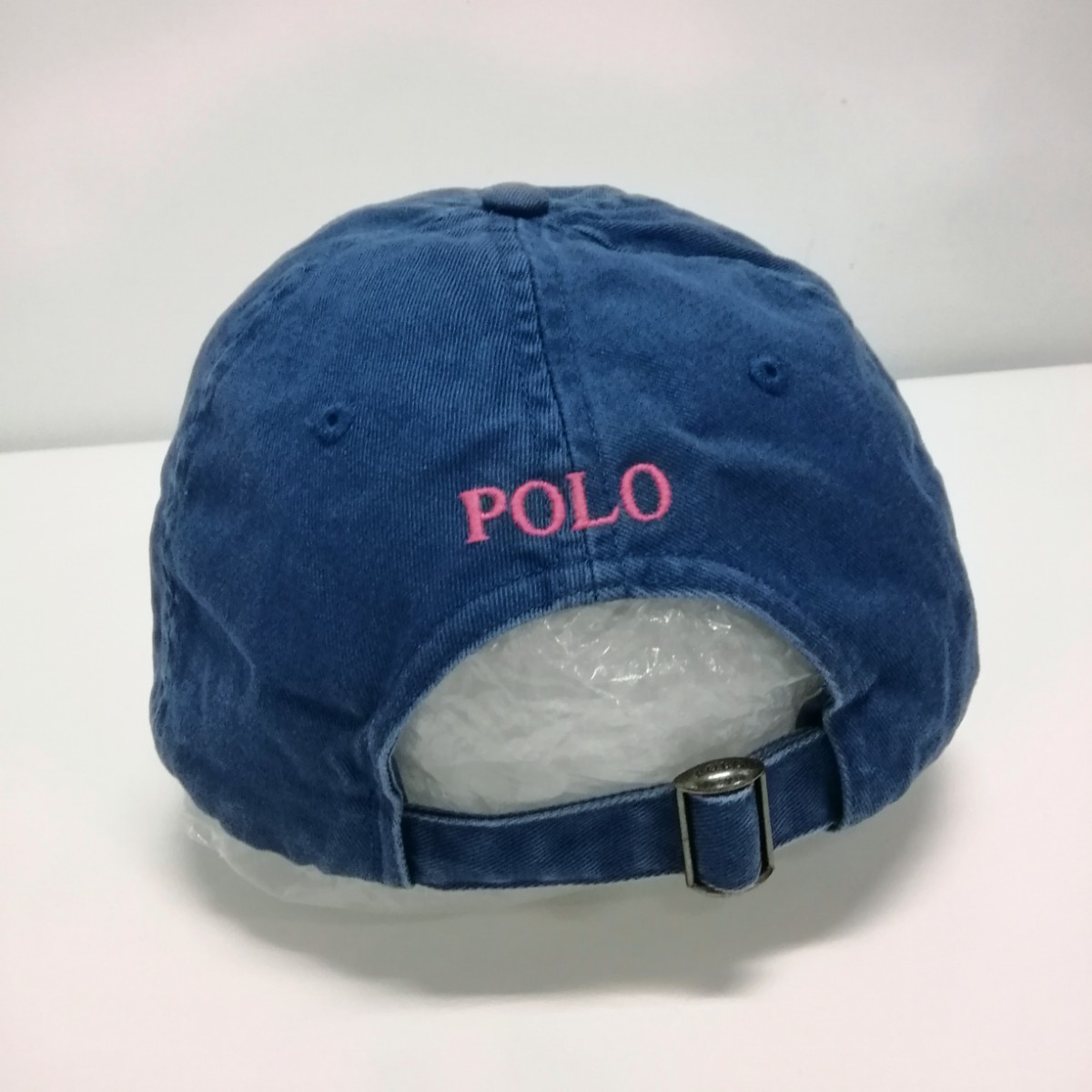 POLO RALPH LAUREN ラルフローレン キャップ 帽子 ブルー系 ロゴ ワンサイズ 59cm_画像5