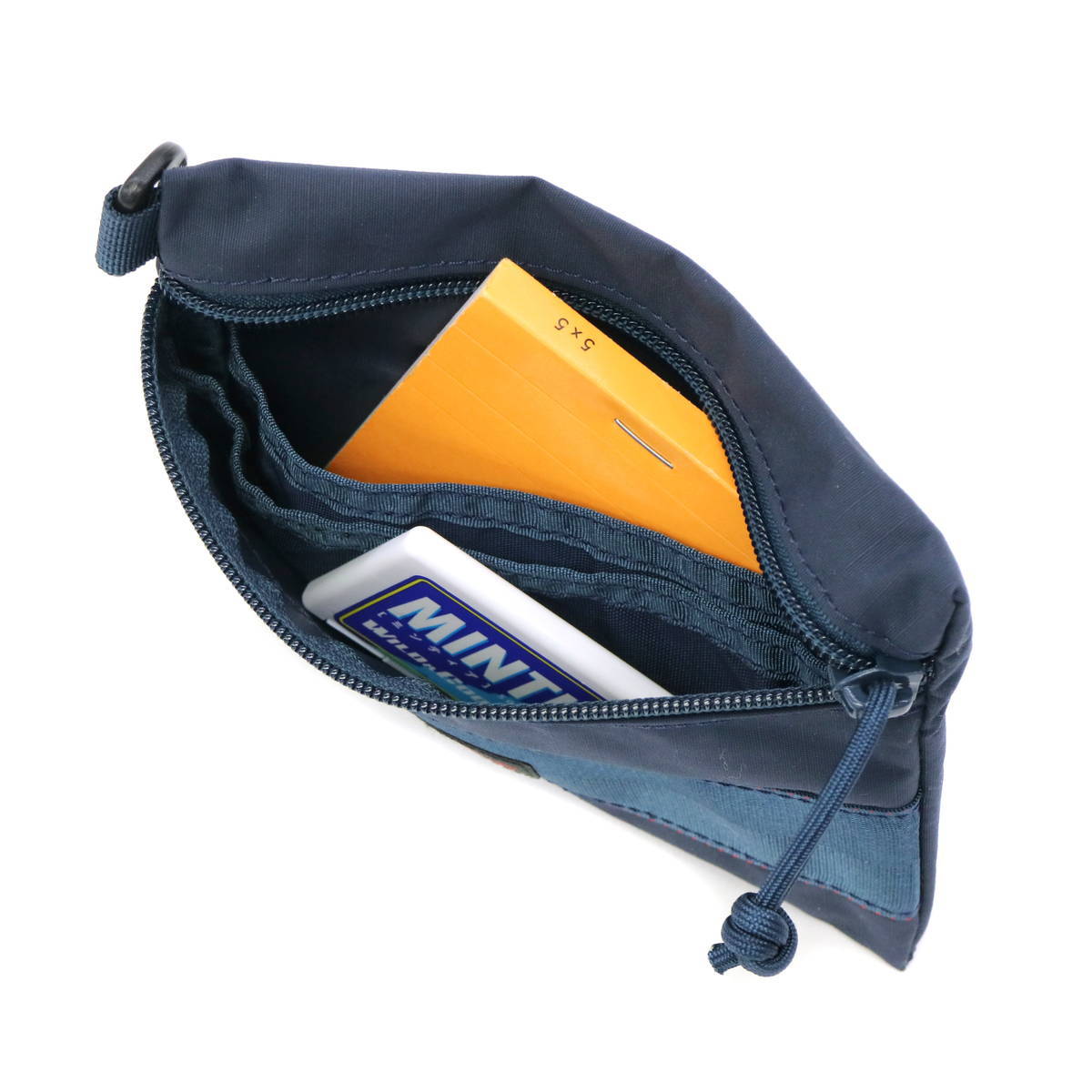 BRIEFING FLAT POUCH M MW ブリーフィング フラット ポーチ ネイビー リップストップ ナイロン 小物入れ バックインバック NAVY BRM181608_サンプル画像です。