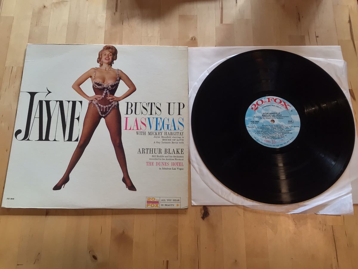 [LP]Jayne Mansfield / Busts Up Las Vegas (FOX 3049 MO8P-3187) / Arthur Blake / Mickey Hargitay / 61 year US record / record beautiful goods 