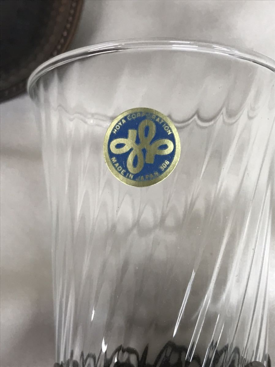 Y 陶器６★昭和レトロ★ＨＯＹＡ/ホヤ ホヤコーポレーション カップ&ソーサー ティーセット ビアグラス ビール ガラス/銅 5客 現状の画像4
