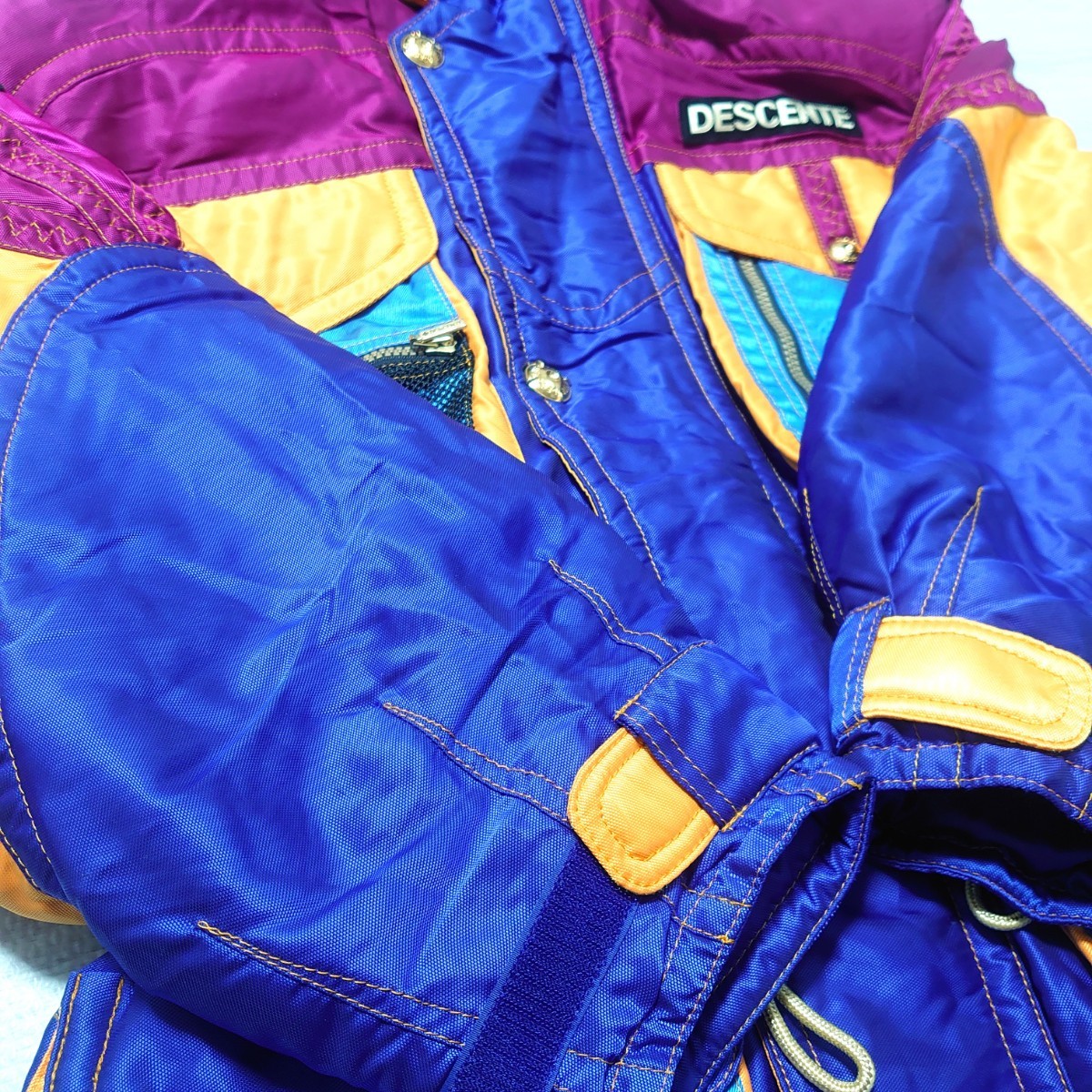 DESCENTE ...  мужской  лыжи ...  установка    пиджак   брюки   ... фиолетовый   вышивание    ретро   в настоящее время  вещь   винтажный   tp-23x1125