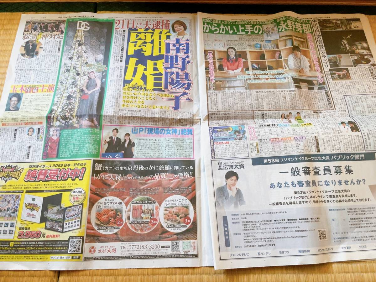 サンスポ　新聞記事　2023.11.28　阪神タイガース　_画像2