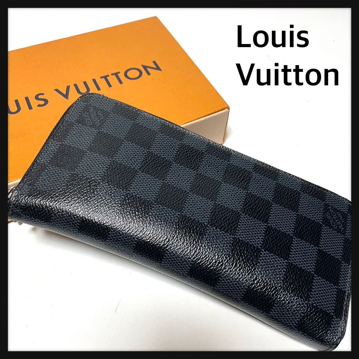 【極美品】LOUIS VUITTON N62240 ジッピーヴェルティカル CA4154 長財布 ダミエグラフィット ブラック 1円_画像1