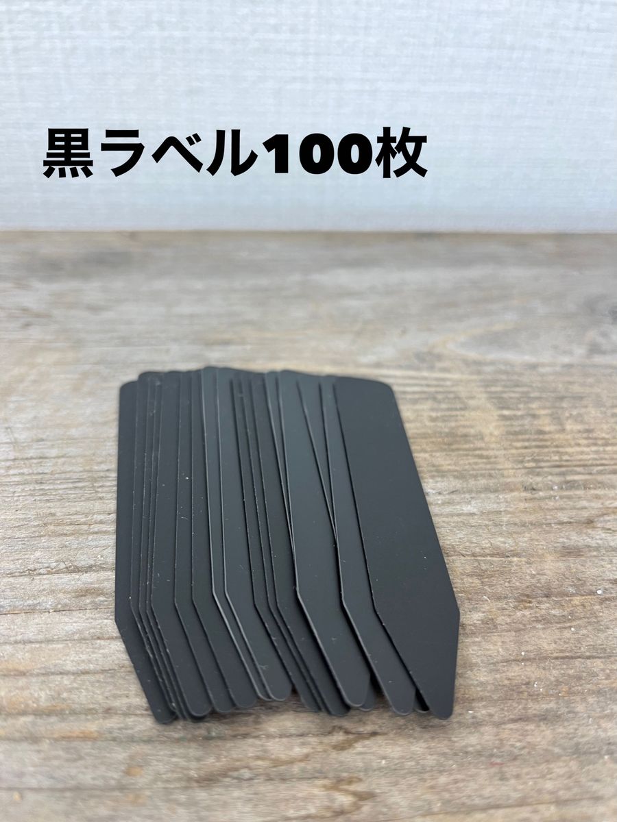 新品　マットブラックラベル100枚　プランツタグ　園芸ラベル　植物ネームラベル　Agaveラベル