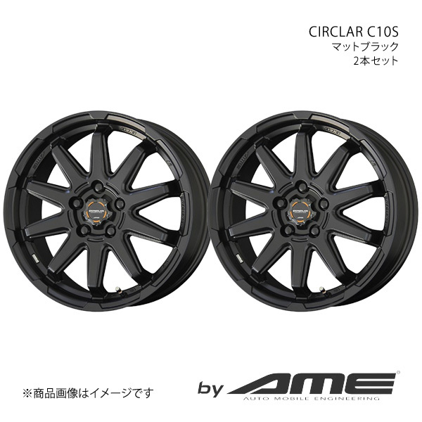 CIRCKAR C10S アルミホイール2本セット eKワゴン B3#W(2019/3～)【15×4.5J 4-100 +45 マットブラック】 共豊_画像1